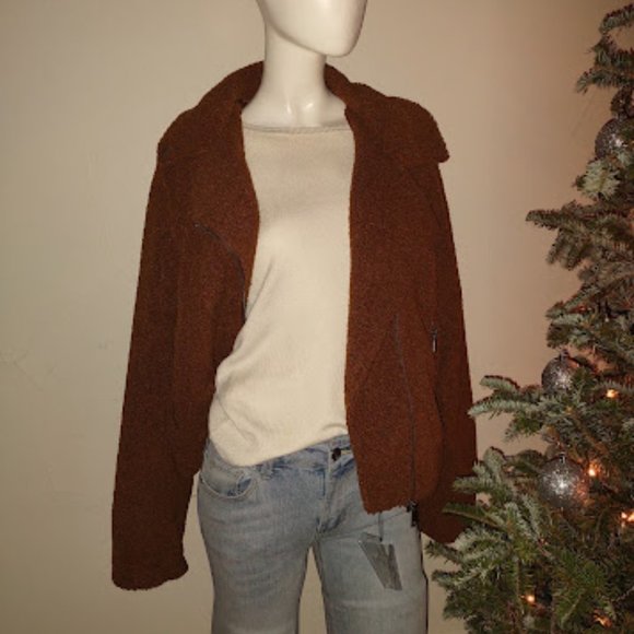 Max Studio Wooly Bomber Jacket - Picture 5 of 10